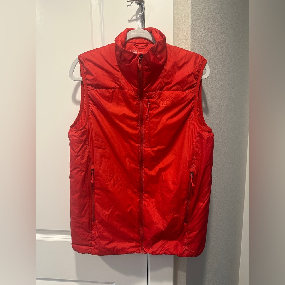 REI Co-Op Vest Woman's Full Zip Down Red
